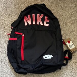 Nike Black Backpack with Red Accents